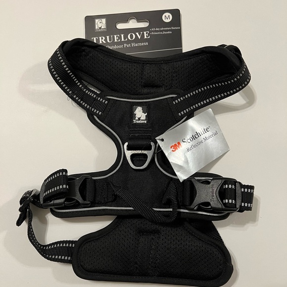 TRUE LOVE Truelove Adjustable No-Pull Dog Reflective Vest Harnesses (Black,M) - Picture 9 of 9